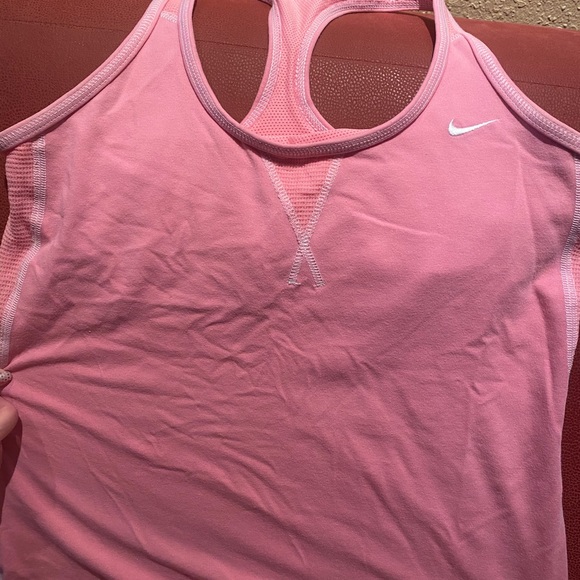 Nike Tops - Like New Pink Nike Tank with built in bra